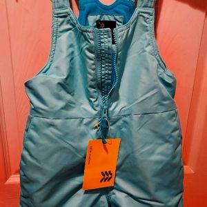 SNOW PANTS. Girls 6x Brand New Turquoise  "All In Motion"  Water and Wind Resist